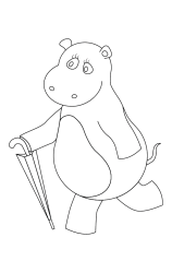 How to draw  Hippo - Step 4