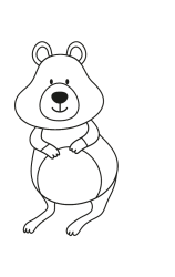 How to draw  Quokka - Step 4
