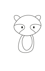 How to draw  Raccoon - Step 2