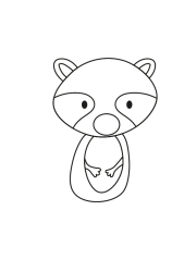 How to draw  Raccoon - Step 3