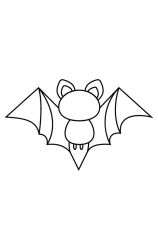 How to draw  Bat - Step 4