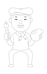 How to draw  Artist - Step 6