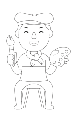 How to draw  Artist - Step 7