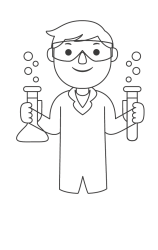 How to draw  Chemist - Step 5