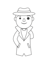 How to draw  Detective - Step 5
