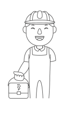 How to draw  Electrician - Step 5