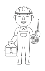 How to draw  Electrician - Step 7