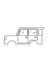 How to draw a jeep car - Step 3