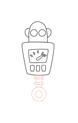 How to draw robot - Step 3