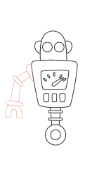 How to draw robot - Step 4