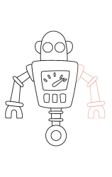 How to draw robot - Step 5