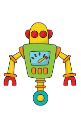 How to draw robot - Step 6