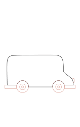 How to draw a food truck - Step 2