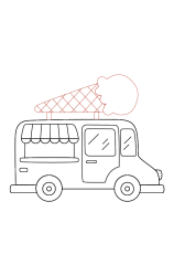 How to draw a food truck - Step 4