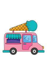 How to draw a food truck - Step 5