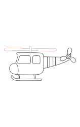 How to draw a Helicopter - Step 5