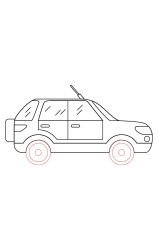 How to draw a SUV - Step 5