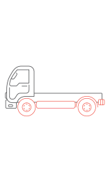 How to draw a truck - Step 3