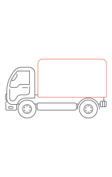 How to draw a truck - Step 4