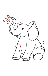 How to draw an elephant - Step 4