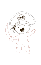 How to draw pirate - Step 4