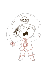 How to draw pirate - Step 5
