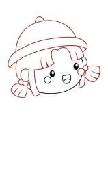 How to Draw a Girl Step by Step_school cute girl - Step 2