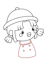 How to Draw a Girl Step by Step_school cute girl - Step 3