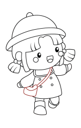 How to Draw a Girl Step by Step_school cute girl - Step 5