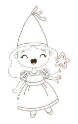 How to draw Fairy with Magic Wand - Step 4