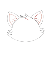 How to Draw a Cat step by step - Step 2