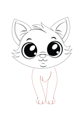 How to Draw a Cat step by step - Step 4
