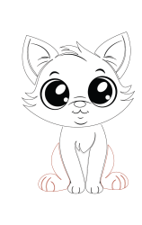 How to Draw a Cat step by step - Step 5
