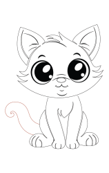 How to Draw a Cat step by step - Step 6