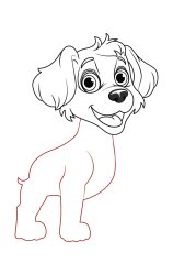 How to Draw a Puppy Dog - Step 4