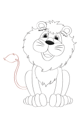 How to draw a lion - Step 1