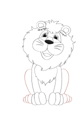 How to draw a lion - Step 2