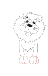 How to draw a lion - Step 3