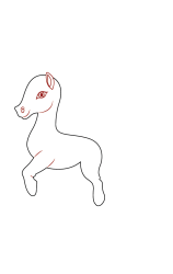 How To Draw A Cartoon Horse step by step - Step 2