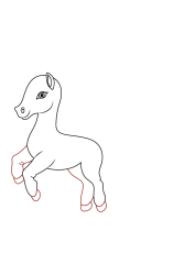 How To Draw A Cartoon Horse step by step - Step 3