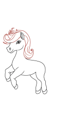 How To Draw A Cartoon Horse step by step - Step 4