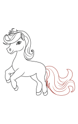 How To Draw A Cartoon Horse step by step - Step 5