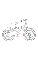 How to draw a bicycle for kids EASY step by step - Step 5