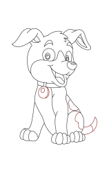 How to draw a cute puppy dog step by step - Step 7