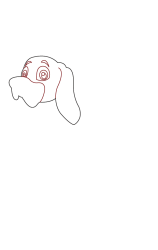 How to draw a puppy dog - Step 2