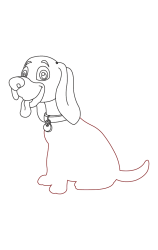 How to draw a puppy dog - Step 5