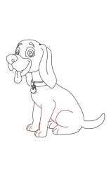 How to draw a puppy dog - Step 6