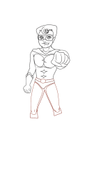 How to Draw A Superhero (Step by Step) easy - Step 6