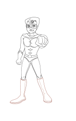 How to Draw A Superhero (Step by Step) easy - Step 7