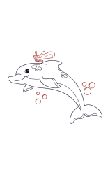 How do you draw a dolphin step by step - Step 5